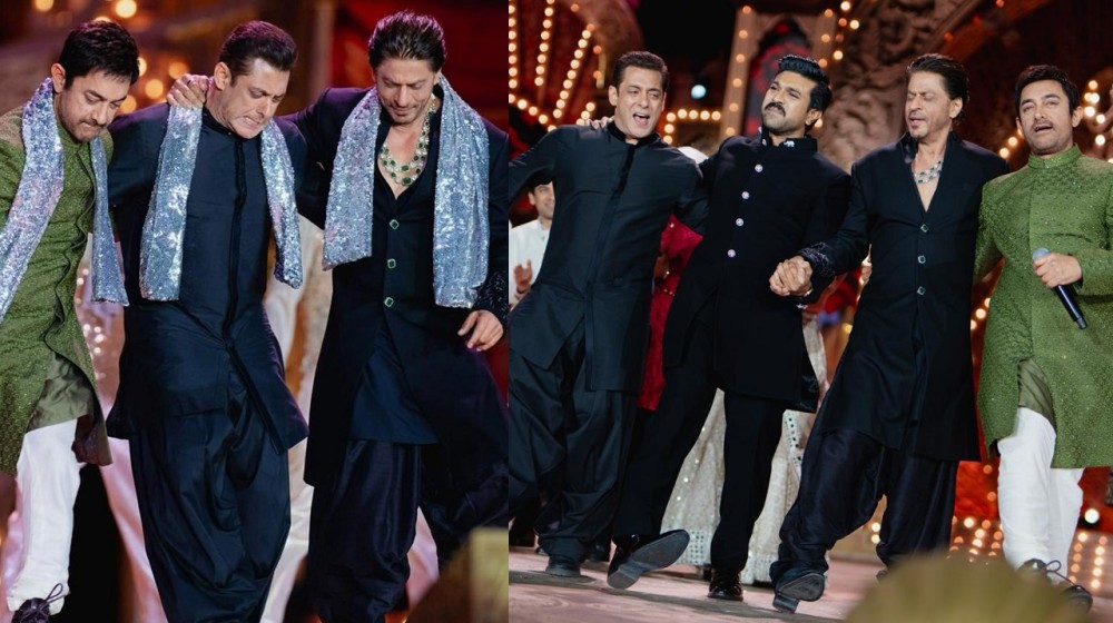 একসঙ্গে মঞ্চ মাতালেন শাহরুখ, সালমান ও আমির