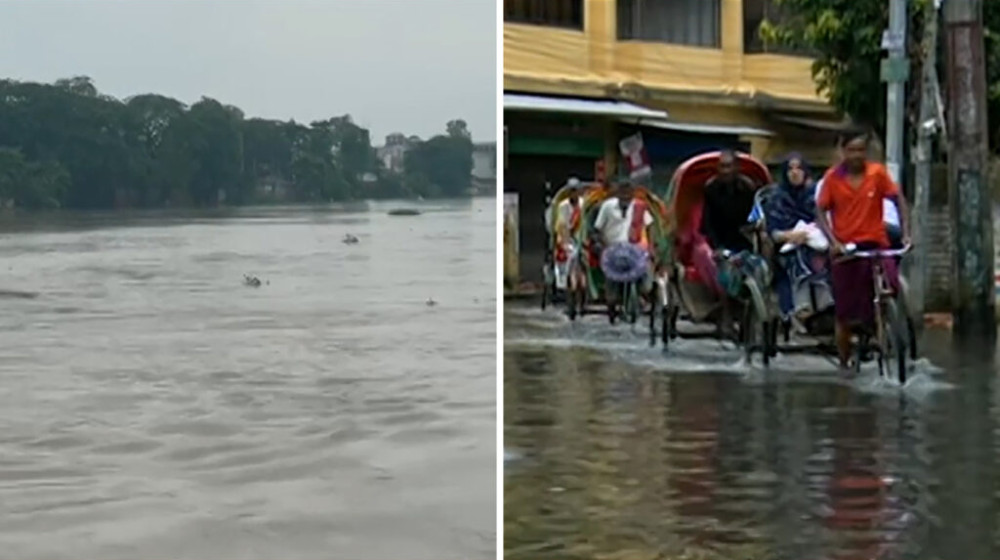 সিলেটে পানিবন্দি প্রায় ৪ লাখ মানুষ, উন্নতি হয়নি বন্যা পরিস্থিতির